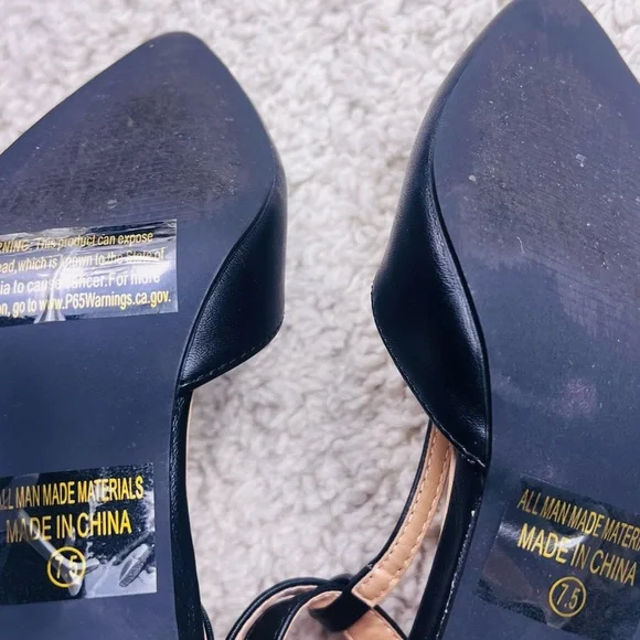 WOMENS CHASE AND CHLOE BLACK HEELS SIZE 7.5 GUC - Picture 9 of 13